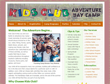 Tablet Screenshot of kidsclubdaycamp.com